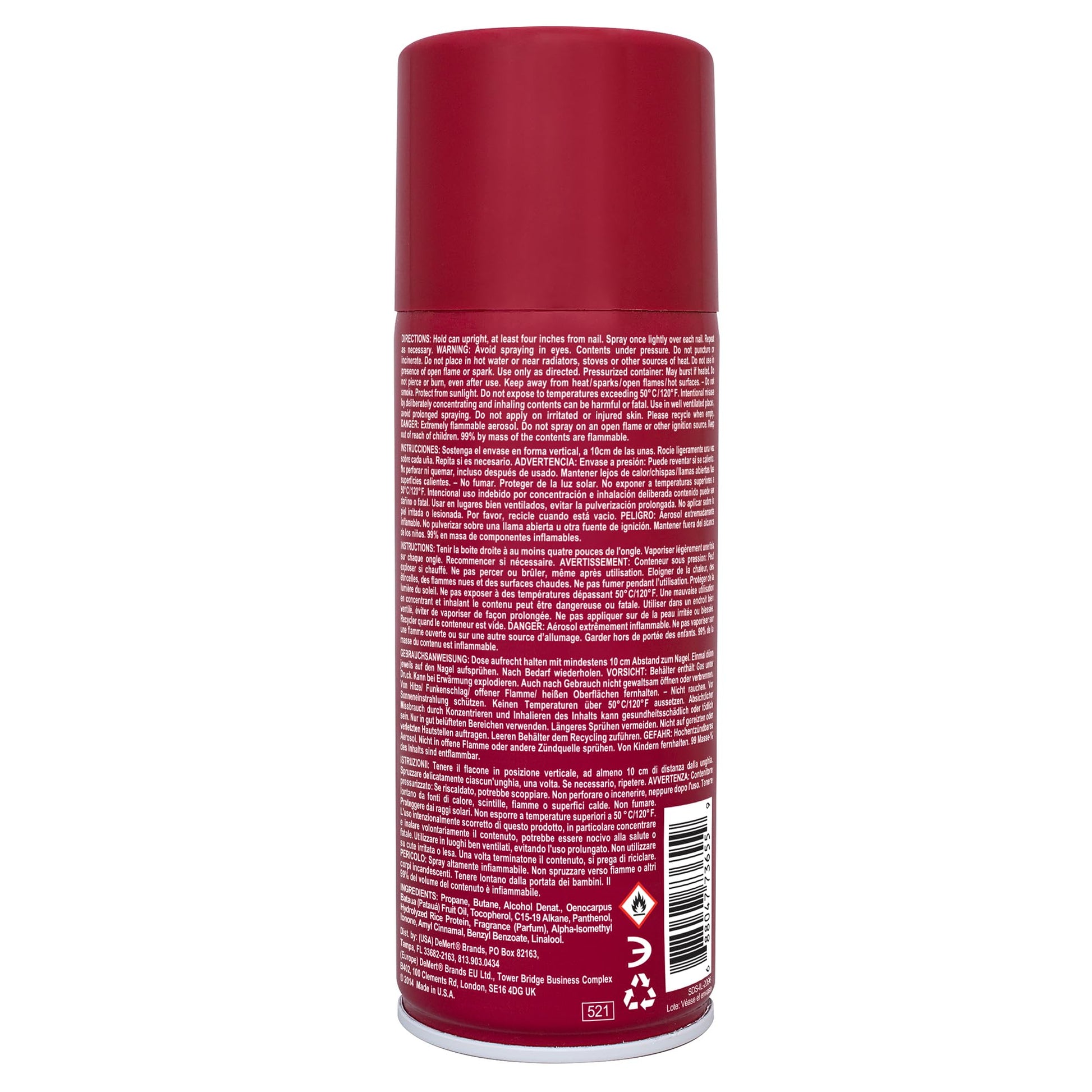 Buy now Demert Brands Nail Enamel Dryer Manicurist's Finishing Spray - 7.5 fl oz Spray Can - Fast Drying at indiglob india