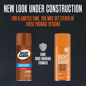 Right Guard Sport Original Scent Deodorant Spray - Aluminum Free Protection Spray Deodorant For Men, Blocks Sweat, 24-Hour Odor Protection, Anti-Stain, & Long-Lasting, 8.5 oz (2 Pack)