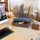 Buy now Simple Houseware Mesh Desk Organizer with Sliding Drawer, Double Tray and 5 Upright Sections, Copper at indiglob india