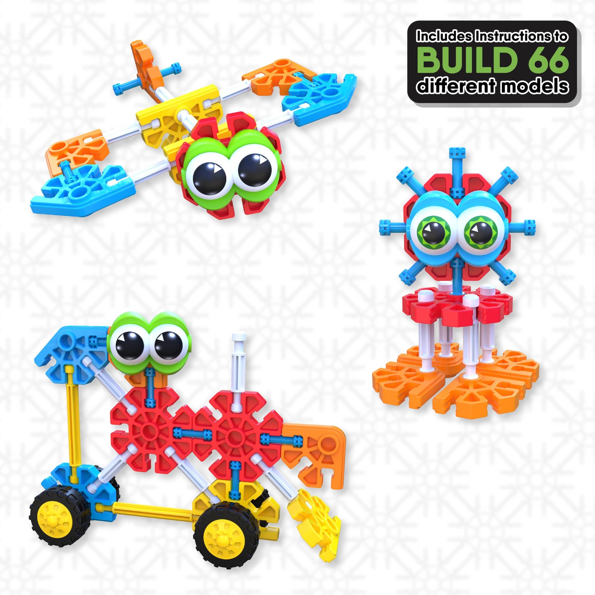 Buy now KID K'NEX - Build A Bunch Set ‚ 66 Pieces, Preschool STEM Building, Kid Construction Set, Creative Play‚ Ages 3+ at indiglob india
