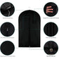 Buy now Garment Storage Bags Suit Bag - Travel 39.4 Inch Coat Covers Protector with Clear Window and ID Card Holder for Dress, Jacket, Uniform - Black, Set of 3 at indiglob india