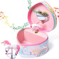 Jewelkeeper Musical Jewelry Box for Girls with Spinning Unicorn, Glitter Rainbow and Stars Design Music Box for Necklace, Earrings, and Accessories, Plays The Beautiful Dreamer Tune