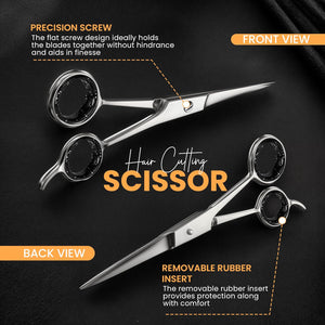 Utopia Care Hair Cutting and Professional Hairdressing Scissors 6.5 Inch, Premium Stainless Steel Shears with Smooth Razor and Sharp Edge Blades for Salons, Men, Women and Kids, Silver