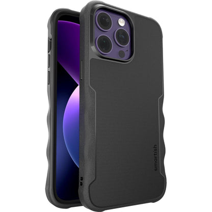 Smartish® iPhone 14 Pro Max Protective Magnetic Case - Gripzilla Compatible with MagSafe [Rugged + Tough] Heavy Duty Grip Cover w/Drop Tested Protection for Apple iPhone 14 Pro Max - Black Tie Affair