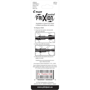 Pilot, FriXion Point Gel Ink Refills for Erasable Pens, Extra Fine Point 0.5 mm, Pack of 3, Blue