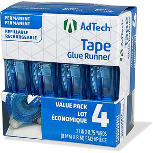 AdTech 5603 Permanent Crafter's Tape, 0.31" x 315", Pack of 4