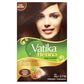 Dabur Henna Hair Color - Dark Brown, Henna Hair Dye and Conditioner, Ammonia Free, 100% Grey Coverage, 6 Sachets X 10g
