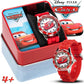 Buy now Disney Pixar Cars Kids' Time-Teaching Watch – Lightning McQueen Design with Red Silicone Strap, Easy-to-Read Dial, and Adjustable Fit for Wrists 5.5" to 8" at indiglob india