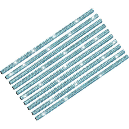 INSAUTO Bling Car Vent Outlet Trim,Bling Car Accessories for Women and Girls,10Pcs Rhinestone Car Air Conditioner Vent Decoration Strip(White)