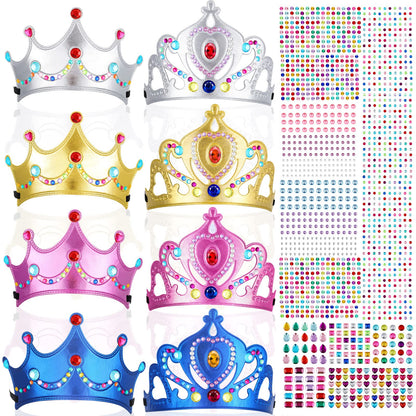 Buy now Epakh 19 Pieces DIY Crowns Set Party Foam Hats Making Your Own Tiara Crystal Diamond Sticker Princess King Crown Birthday Hat (Classic Style) at indiglob india