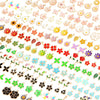 200Pcs Charms for Jewelry Making, Assorted Wholesale Mixed Bulk Metal Earring Bangle Charms for DIY Necklace Bracelet Jewelry Making and Crafting (Assorted Color) - Assorted Flower(in pairs)