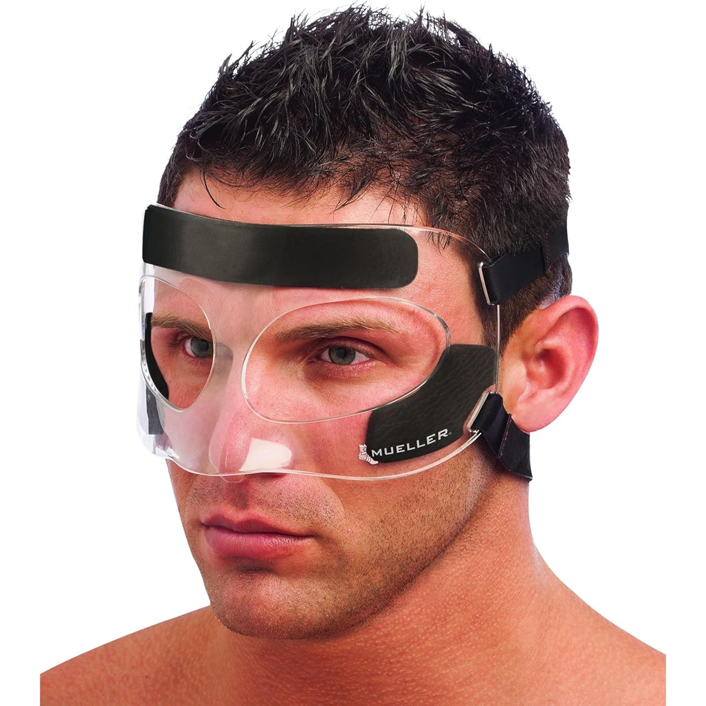 Buy now MUELLER Sports Medicine Face Mask for Men & Women, Adjustable Clear Face Guard, Nose & Cheek Protection for Basketball & Cosmetic Procedures, Shatterproof with Foam Padding, One Size at indiglob india