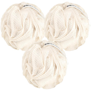 Buy now MainBasics Seaweed Infused Bath Shower Loofah Sponge Pouf Body Wash Scrubber (Set of 3) at indiglob india
