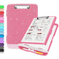 Buy now Sooez Clipboard with Storage, Clip Board 8.5 x 11 with Pen Holder, Plastic Organization Case Box for Letter Legal A4 Size Paper, Low Profile Clip, Nurses Teachers Must Haves, School & Office Supplies at indiglob india