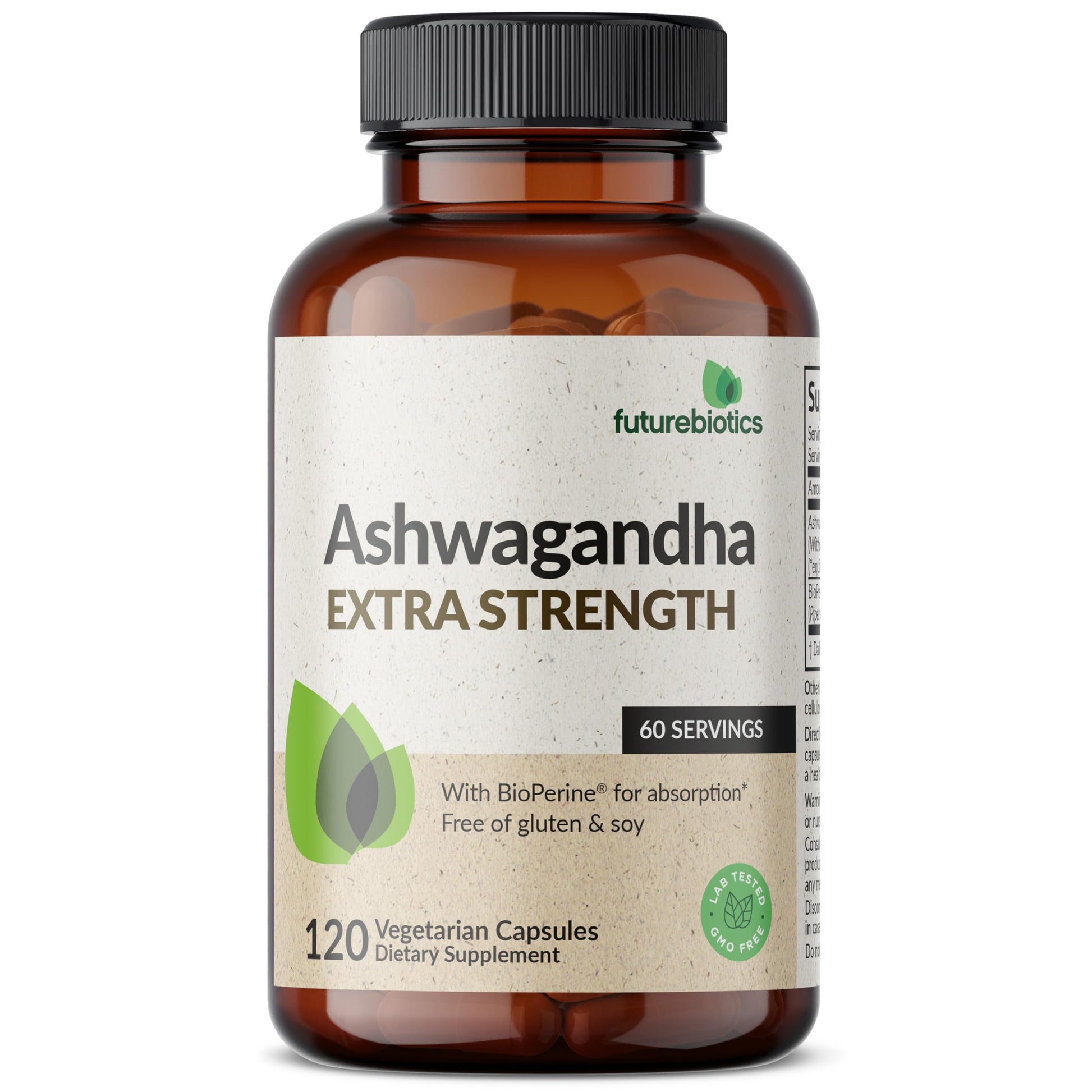 Buy now Futurebiotics Ashwagandha Extra Strength Stress & Mood Support with BioPerine - Non GMO Formula, 120 Vegetarian Capsules at indiglob india