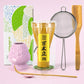 Buy now TEANAGOO MA-01 Japanese Matcha Ceremony Accessory, Matcha Whisk (Chasen), Traditional Scoop (Chashaku), Tea Spoon, Whisk Holder, The Perfect Set to Prepare a Traditional Cup of Matcha.… at indiglob india