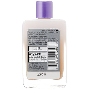 L’Oréal Paris Magic Nude Liquid Powder Bare Skin Perfecting Makeup SPF 18, Light Ivory, 0.91 Ounces