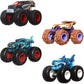 Hot Wheels Monster Trucks 2-Pack, Demolition Doubles Set of 2 Toy Vehicles in 1:64 Scale, for Kids & Collectors (Styles May Vary)