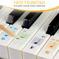 Buy now QMG Piano Keyboard Stickers for 88/76/61/54/49/37 Key Large Letter Piano Stickers for Learning, Removable Piano Keyboard Letters, Notes Label for Beginners and Kids, Made in USA at indiglob india
