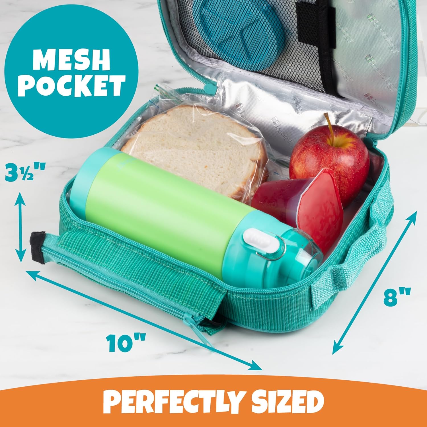 Buy now Kids Insulated Lunch Box w Snack Pocket & Expandable Water Bottle Holder For Girls- Waterproof Lunchbox Tote Keeps Food Hotter or Colder Longer - Reusable Back to School Bag Fits Most Bento Containers at indiglob india