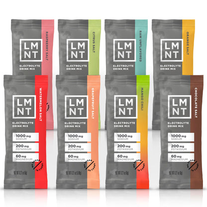 Buy now LMNT Zero Sugar Electrolytes - Sample Pack | Drink Mix | 8-Count at indiglob india