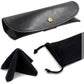 MyEyeglassCase Men Small Glasses case - Eyeglasses Hard Shell Holder Pouch & Cloth-Reading Slim & Narrow Case Heavy Duty