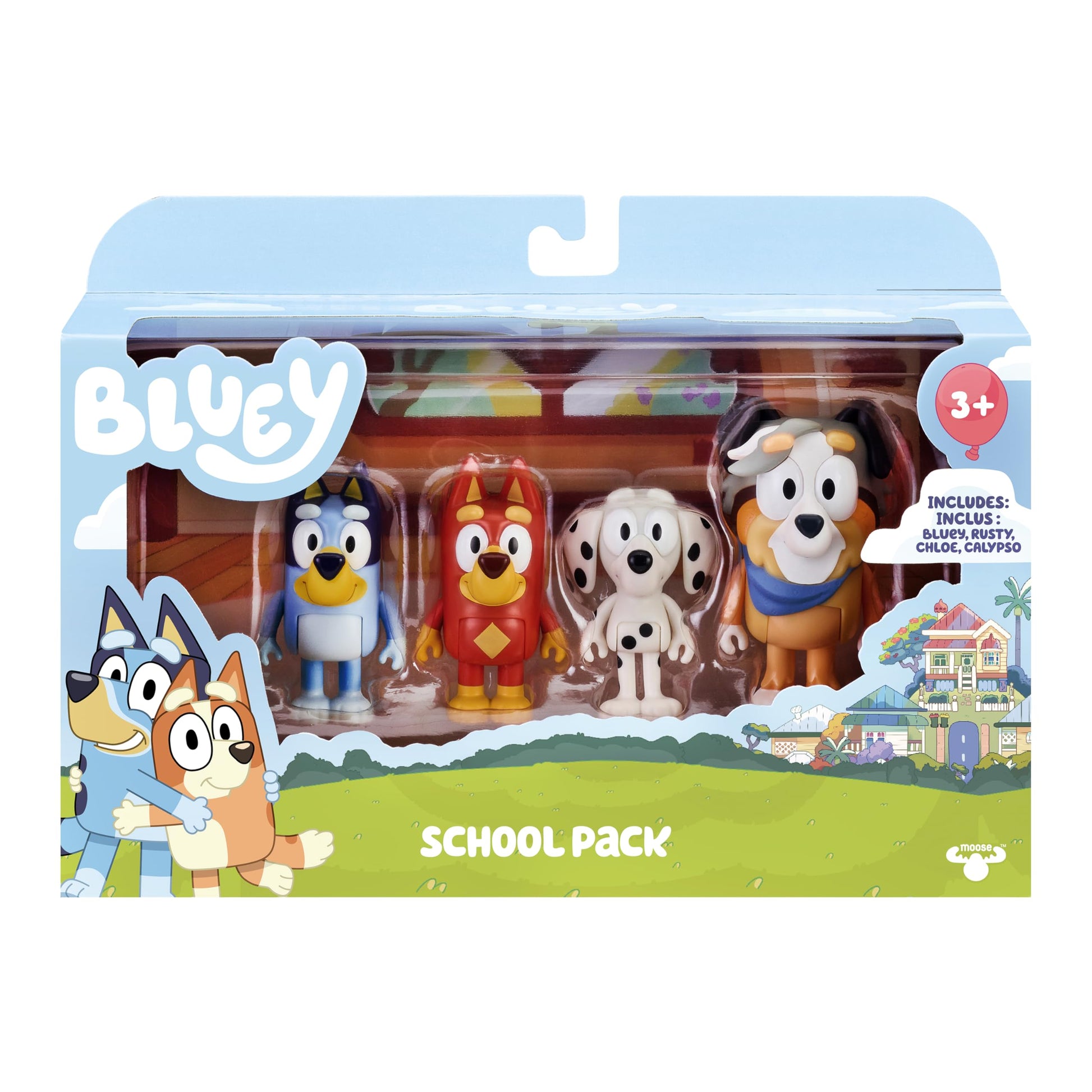 Buy now Bluey Pass The Parcel Figurine Toys Pack of 4, Character Toys with Bingo, Lucky’s Dad, and Lila Figures, Small Action Figures for Kids Ages 3+ at indiglob india