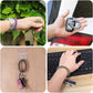 6PCS Stretchable Wristband Wristlet Keychain Wrist Key Chain Wristlet,Spring Flexible Spiral Wrist Coil Wrist Key Holder Key Ring for Sauna Gym Pool ID Badge and Outdoor Sports