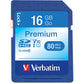 Verbatim 96171 4GB Premium SDHC Memory Card, UHS-I U1 Class 10, Blue