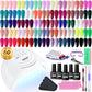 Buy now JODSONE 36 PCS Gel Nail Polish Set-32 Colors Gel Polish Kit Base Coat Glossy Matte and Glitter Top Coat Nail Polish Set Green Blue Red Pink Collection Gifts for Women at indiglob india