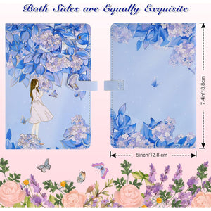 OMEYA Leather Beautiful Journal, Blank Colorful Notebooks for Women Girls Gift, Hardcover Art Sketchbook Personal Diary Writing Journal to Write in, Thick Pages (Fragrant Flowers)