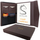 Buy now STYLIO Padfolio Portfolio Organizer Binder | Interview Resume Folder, Legal Document, Business Card Holder |w/Letter-Sized Notepad | Handsome Piano Noir Faux Leather Folio Matte Finish, Accent Stitch at indiglob india