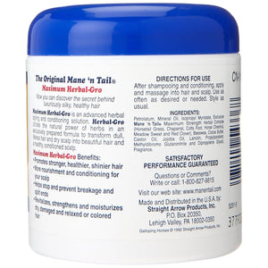Mane 'n Tail Herbal Gro NATURAL CONDITIONER FOR HAIR & SCALP Pomade 5.5 Ounce