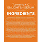 Andalou Naturals Turmeric + Vitamin C Enlighten Serum | Illuminating Face Treatment for Uneven Tone & Sun Damage | With Turmeric and Fruit Stem Cells | 1.1 fl oz