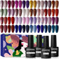Buy now JODSONE 36 PCS Gel Nail Polish Set-32 Colors Gel Polish Kit Base Coat Glossy Matte and Glitter Top Coat Nail Polish Set Green Blue Red Pink Collection Gifts for Women at indiglob india