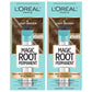 Buy now L'Oreal Paris Magic Root Rescue 10 Minute Root Hair Coloring Kit, Permanent Hair Color with Quick Precision Applicator, 100 percent Gray Coverage, 4 Dark Brown, 2 count at indiglob india
