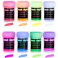neon nights Glow in The Dark | Luminescent | Phosphorescent | Self-Luminous Paint - Set of 8