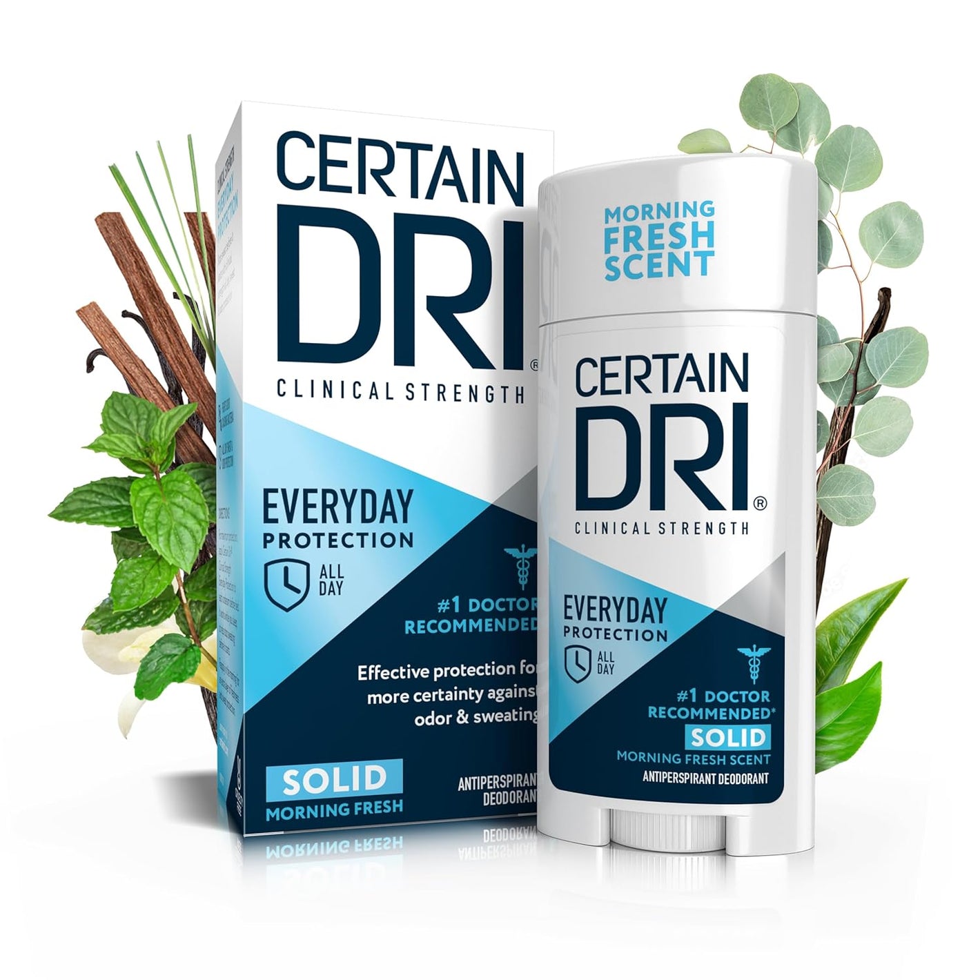 Certain Dri Everyday-Strength Clinical Antiperspirant - 72-Hour Sweat Protection for Hyperhidrosis - Doctor-Recommended - Travel-Friendly - Fresh Scent - 2.6 oz