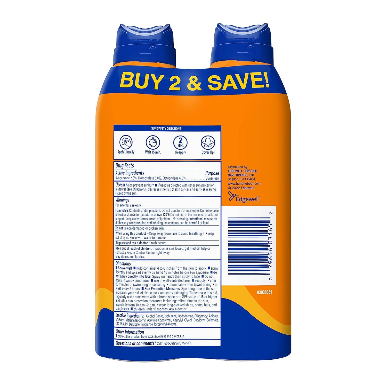 Banana Boat Sport Ultra SPF 30 Sunscreen Spray Twin Pack | Banana Boat Sunscreen Spray SPF 30, Spray On Sunscreen, Water Resistant Sunscreen, Oxybenzone Free Sunscreen Pack, 6oz each - My Store