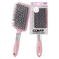 Conair Velvet Touch Paddle Cushion hair brush - Detangling hairbrush - curly or straight styles - men or women - detangler - features soft touch handle - Sage Green