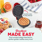 Buy now Dash Mini Waffle Maker- Compact Electric Iron for Creative Homemade Treats - PTFE nonstick surface - Easy-to-Clean - Perfect for Kids & Families - Red at indiglob india