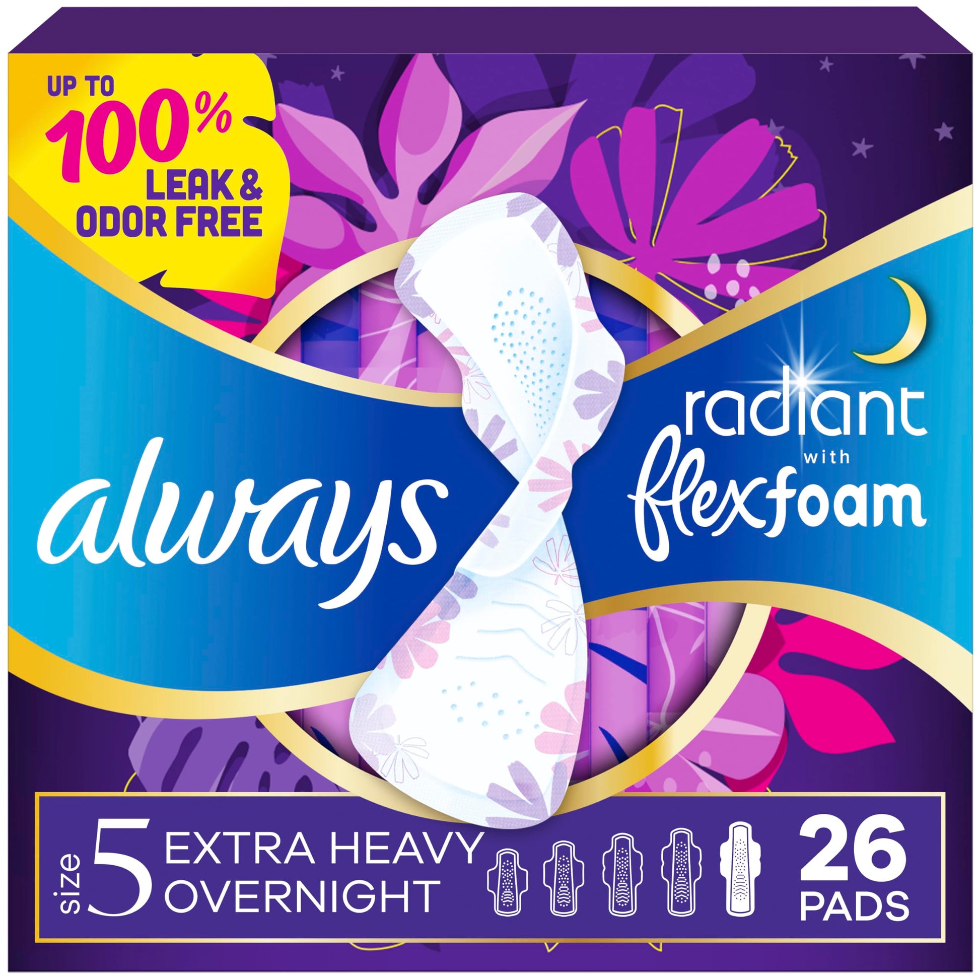 Buy now Always Pads Size 1 Infinity with Flex Foam 18 Count (Pack of 3) at indiglob india