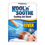 Buy now KOOL 'N' SOOTHE Fever Cooling Gel Sheets/ 4 Pack/Children 1+ Year/Immediate Cooling Relief for Fever at indiglob india