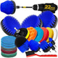 Holikme 22Pack Drill Brush Attachments Set,Scrub Pads & Sponge, Buffing Pads,Power Scrubber Brush,Car Polishing Pad Kit,Wax Applicator Pad,Car Cleaning Kit,Masonry Brushes,Cleaning Supplies