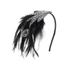BABEYOND 1920s Flapper Headband Accessories Roaring 20s Feather Hair Band Vintage Gatsby Party Accessories (Silver) - Silver