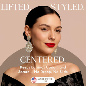 BlingGuard 90 Dots Heavy Earring Lobe Support - Made in USA - Hypoallergenic Memory Foam Earring Backs for Droopy Ears, Prevent Sagging & Drooping