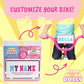 Buy now Ride Along Dolly Kid's Bicycle Customizable License Plate -Make Your Own Bike Name Plate -Includes Over 150 Letter and Cute Number Stickers Decals, Fits Most Bikes -Holiday Stocking Stuffer for Girls at indiglob india