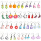 20 Pairs Weird Earrings Funny Earrings Gummy Bear Duck Water Bottle Fish Dinosaur Mushroom Butterfly Strawberry Dangle Earrings Set for Women