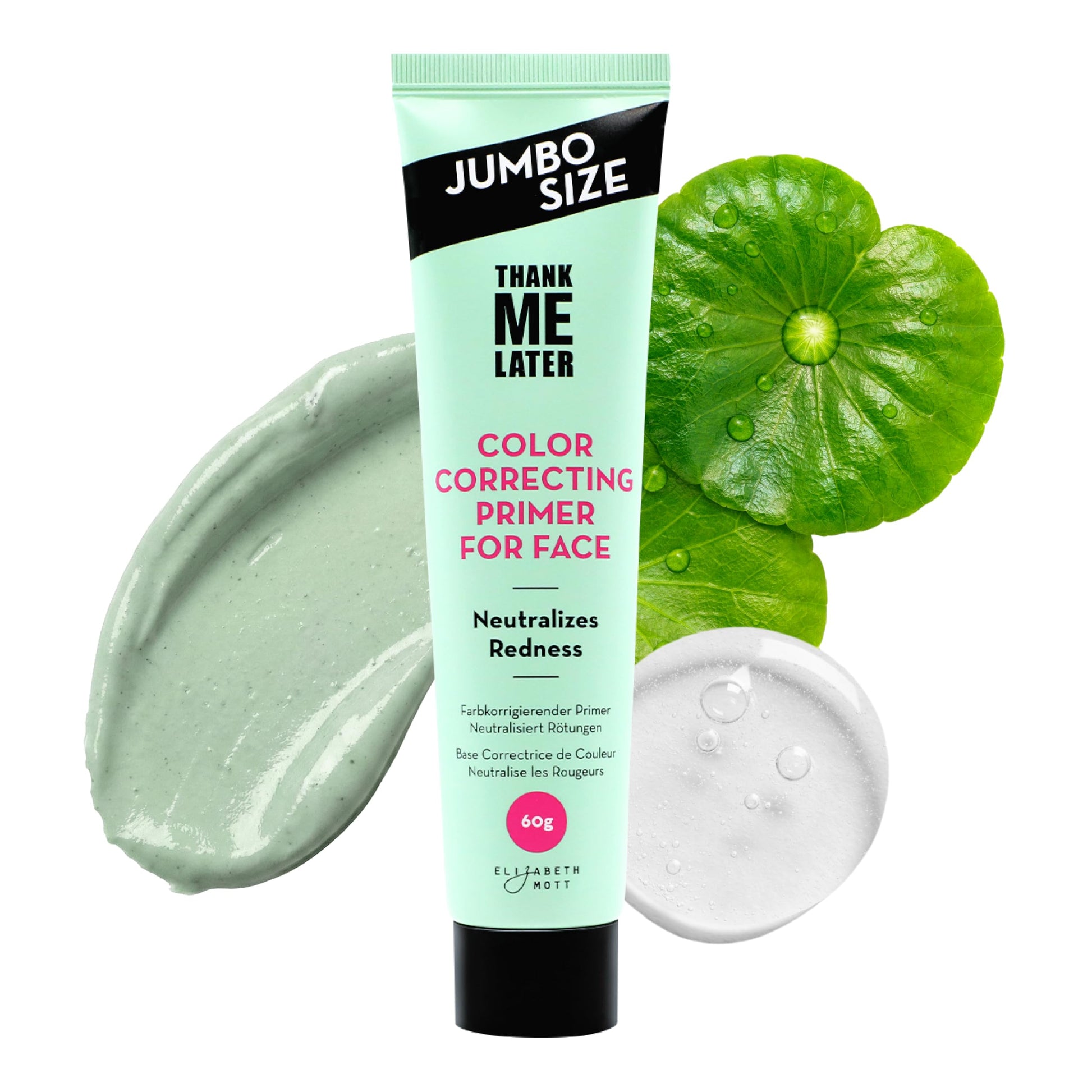 Buy now Elizabeth Mott Thank Me Later Radiant Face Primer - Illuminating & Hydrating Makeup Base with Niacinamide for Dewy Skin - Long-Lasting, Oil-Free Formula, Lightweight & Cruelty-Free, 30g 03 - Color Correcting Face Primer JUMBO Size 2.1 Ounce (Pack of 1) at indiglob india