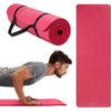 Gaiam Essentials Thick 2/5" (10mm) and Thin 1/4" (6mm) Yoga & Pilates, Fitness & Exercise Mat with Easy-Cinch Carrier Strap - Pink
